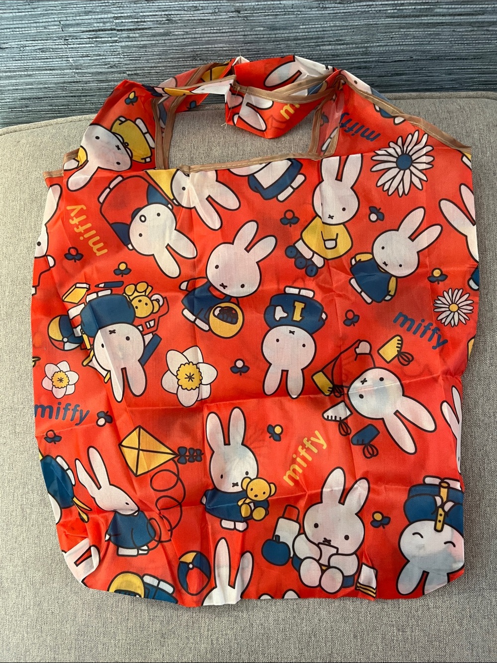 Miffy Foldable Tote Bag with Multicolor Character Print NWT - Picture 2 of 5